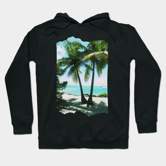 Palm tree photo Key West Florida blue sky palmtree landscape USA nature lovers Hoodie by BoogieCreates